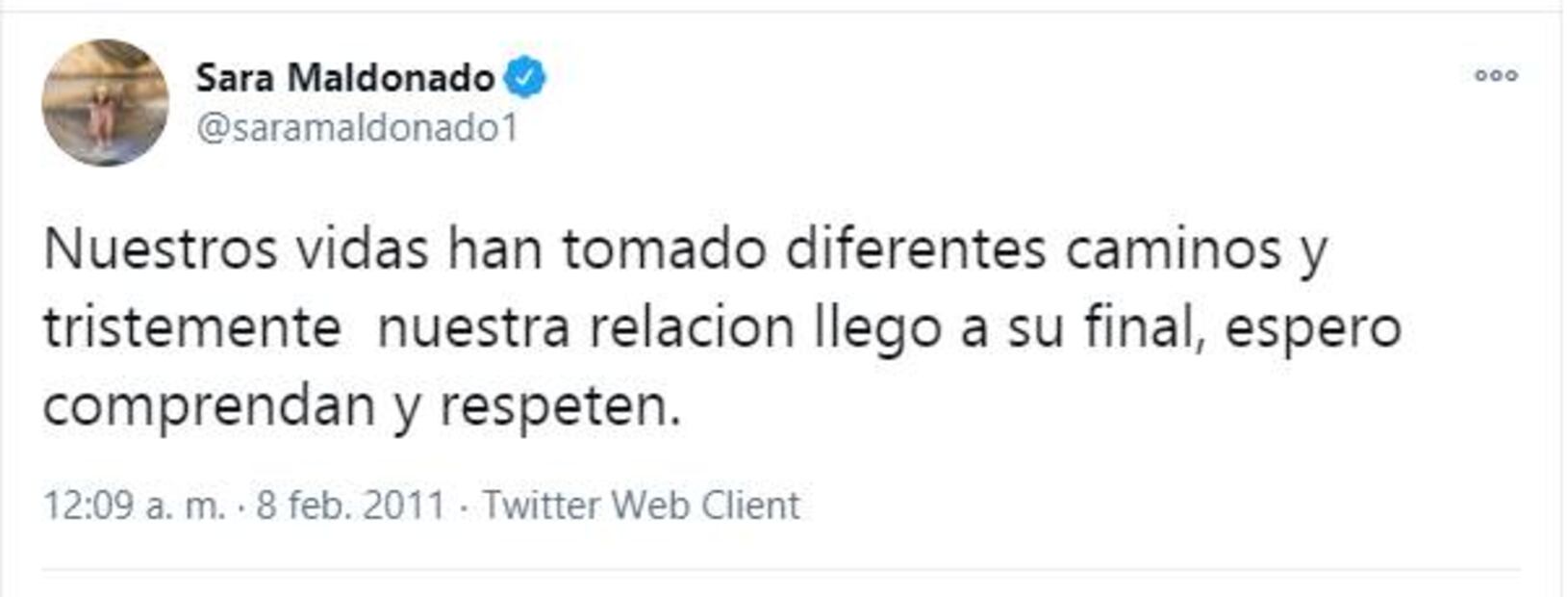 ¿Quiénes han sido las parejas de Sara Maldonado?