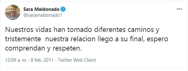 ¿Quiénes han sido las parejas de Sara Maldonado?