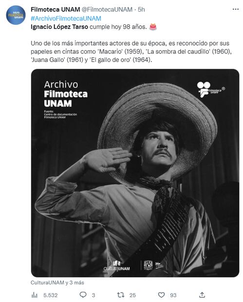 Ignacio López Tarso celebra 98 años, películas, obras de teatro y discos abundan en su trayectoria