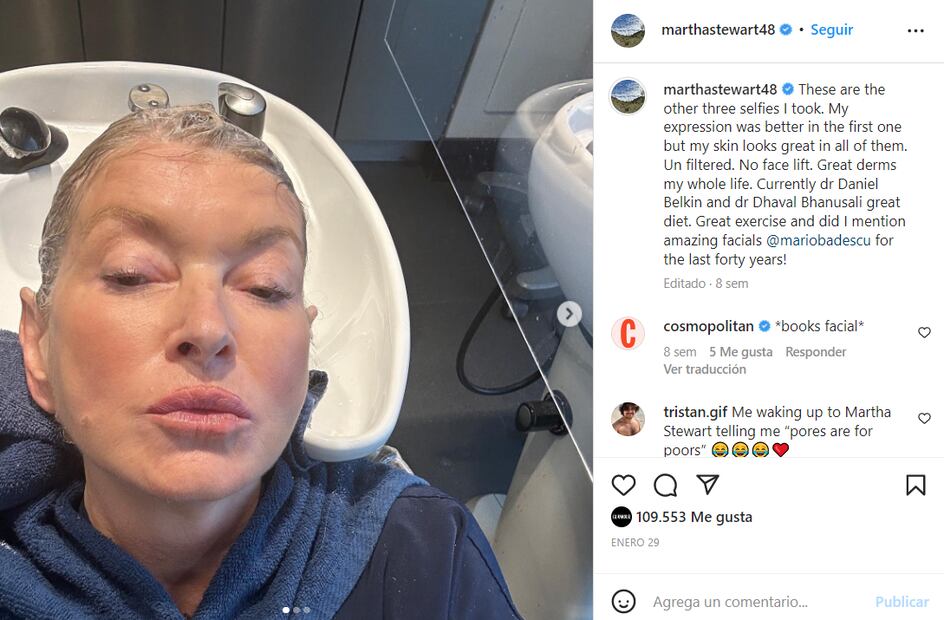 Martha Stewart, de 81 años, asegura que publicará más fotos atrevidas, "No pienso en la edad"