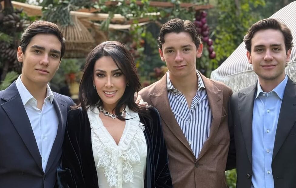 María Laura Medina de Salinas con sus hijos Mariano, Cristóbal y Ricardo / Foto: Instagram