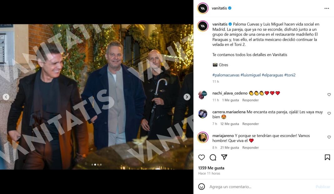 Luis Miguel fue captado en Madrid / Foto: Instagram - Vanitatis