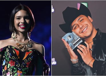Christian Nodal y Ángela Aguilar: su tierno adiós a Vicente Fernández