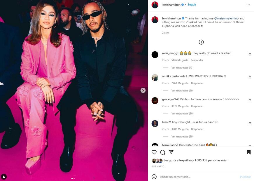 Lewis Hamilton y su influencia en los pilotos de la Fórmula 1 para estar a la moda