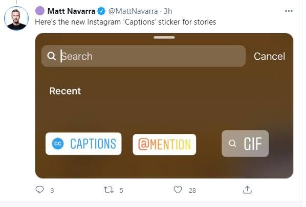 Instagram lanza su nueva función con subtítulos automáticos
