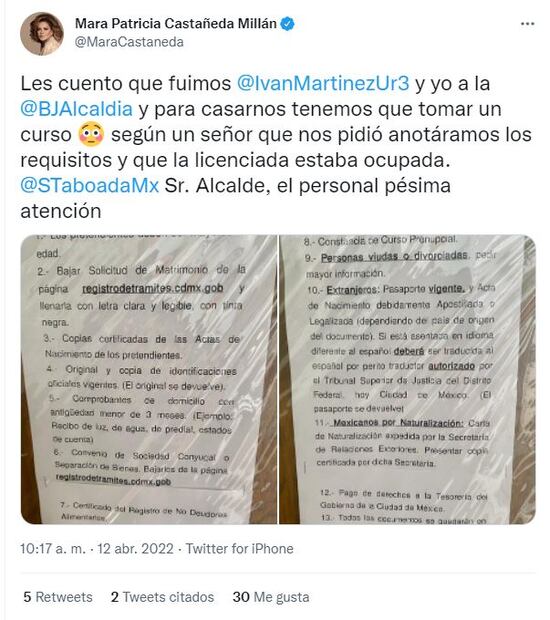 Mara Patricia Castañeda explotó contra el registro civil de la CDMX