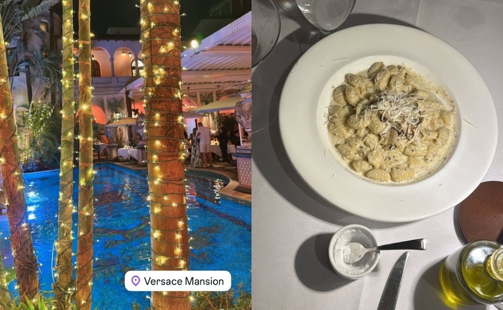 Paola Dalay y Vicky Fayad en la mansión de Versace / Foto: Instagram