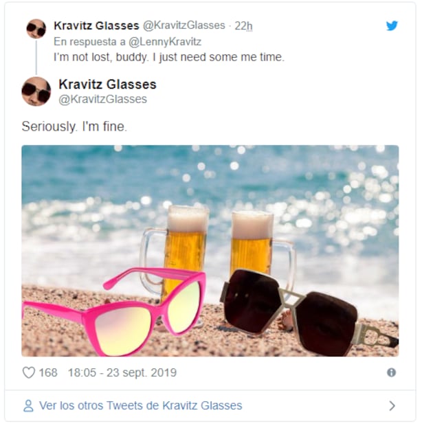 Lenny Kravitz pierde sus gafas de sol y pide ayuda en redes sociales 