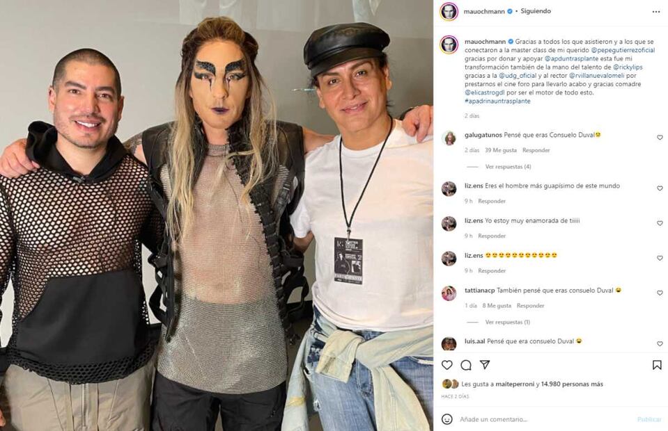 Confunden a Mauricio Ochmann con Consuelo Duval tras transformación ¡son igualitos!