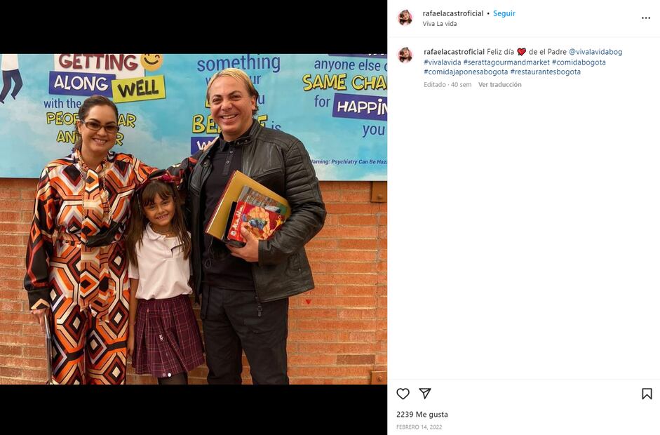 Así ha crecido Rafaela, la hija menor de Cristian Castro que triunfa como mini influencer