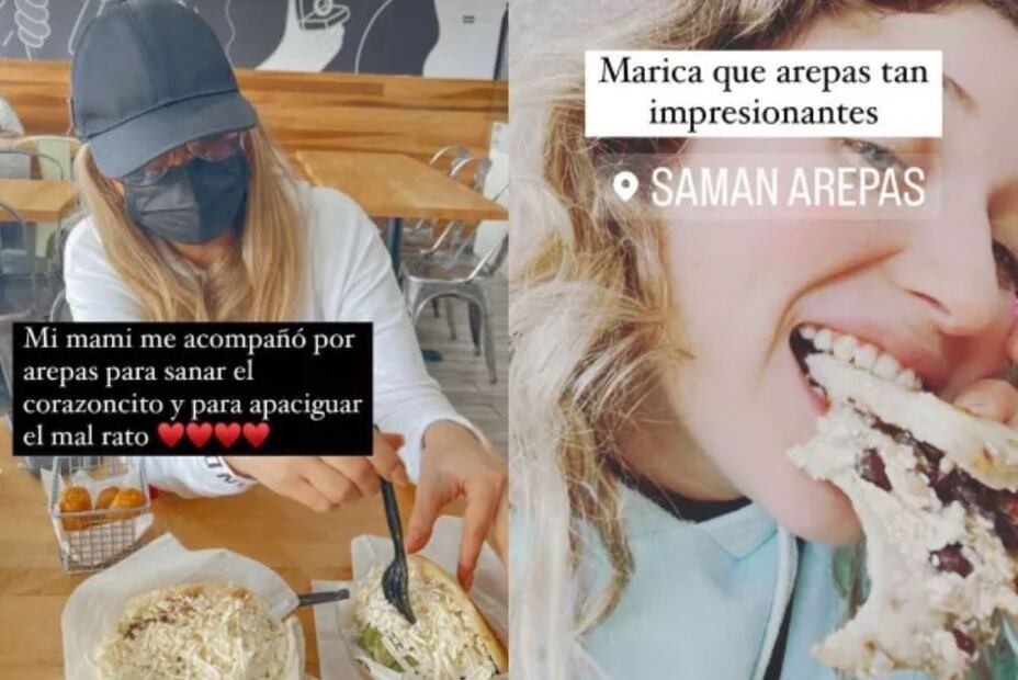 Angélica Rivera reaparece comiendo arepas