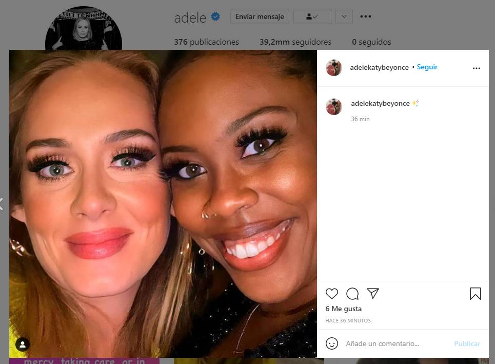 Adele, delgadísima, es captada de fiesta tras varios meses de ausencia en redes