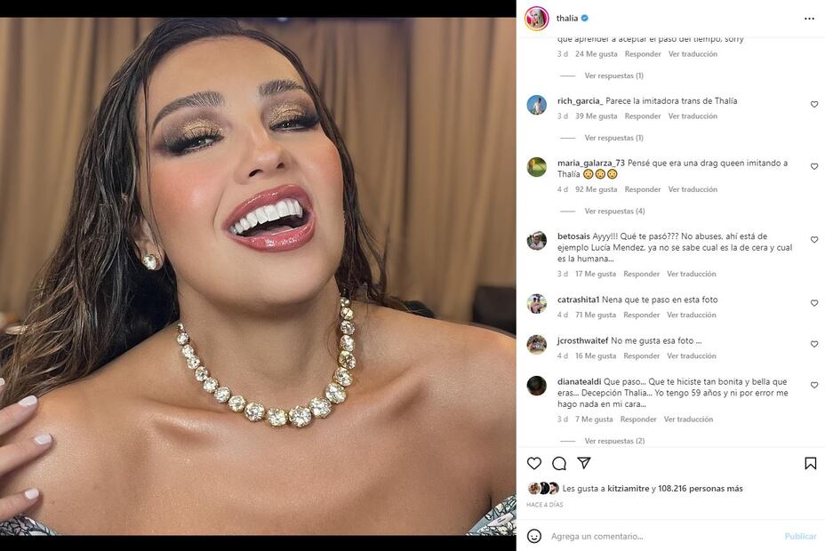 Thalía publica foto y sus fans la confunden con imitadores