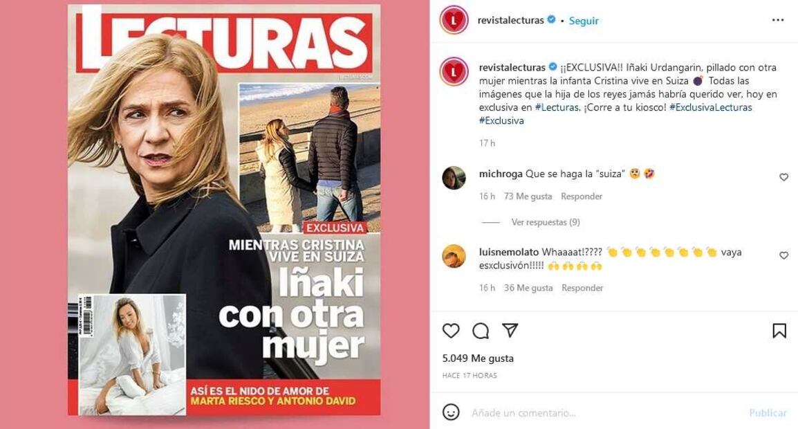 La infanta Cristina descarta reconciliación con Iñaki Urdangarin