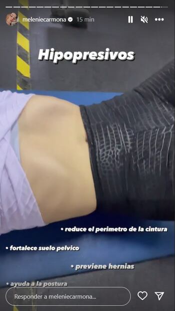 Melenie Carmona, hija de Alicia Villarreal, presume abdomen súper plano con ejercicios hipopresivos