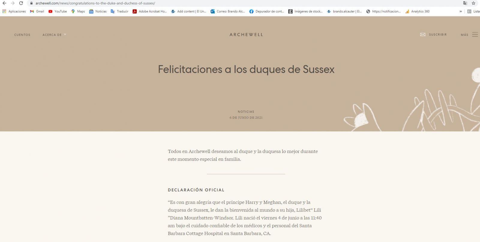 Harry y Meghan compraron el dominio web de Lilibet Diana antes de avisarle a la reina