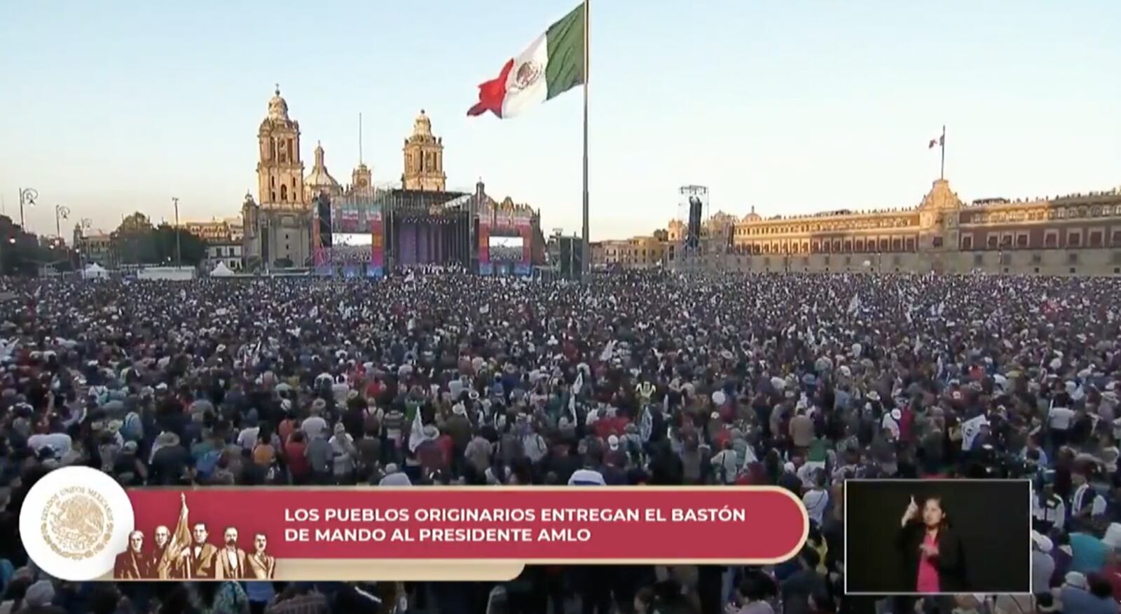 Así fue la tradicional ceremonia de entrega del Bastón de Mando a Andrés Manuel López Obrador