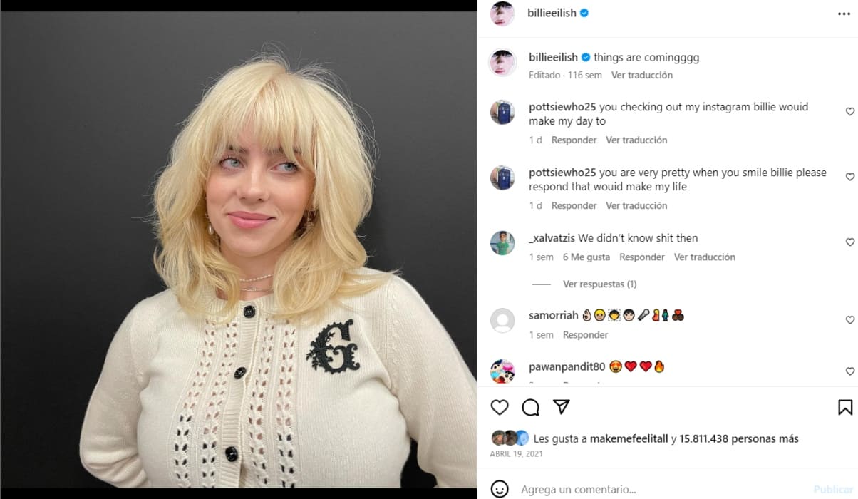 Instagram: @billieeilish