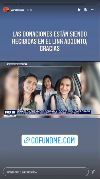 Yahir pide apoyo para sus primas que sufrieron un accidente en EE.UU.