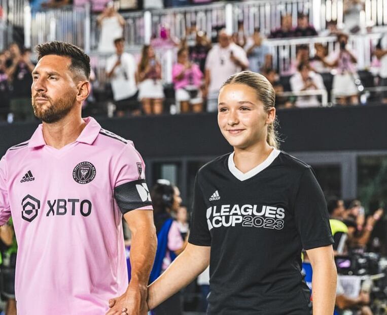 Messi con Harper Beckham / Foto: Instagram