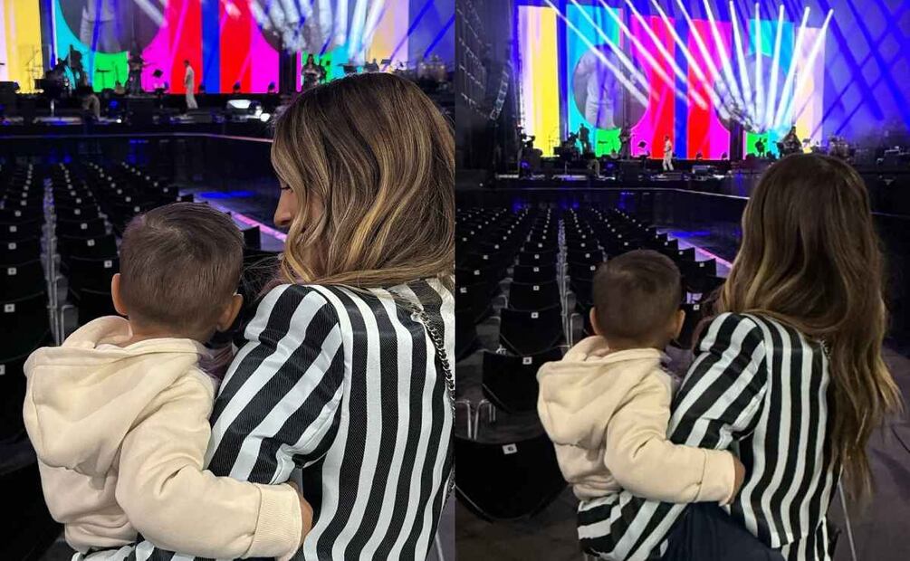 Cynthia Rodríguez junto al pequeño León / Fotos: Instagram