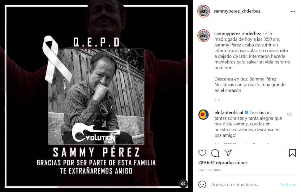 "Sammy Pérez era uno de nosotros", Eugenio Derbez despide al actor fallecido tras contraer Covid-19