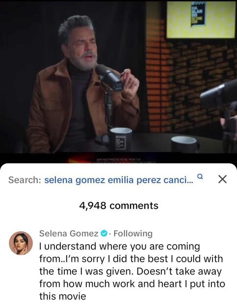 Selena Gómez respondió a Eugenio Derbez / Foto: Captura