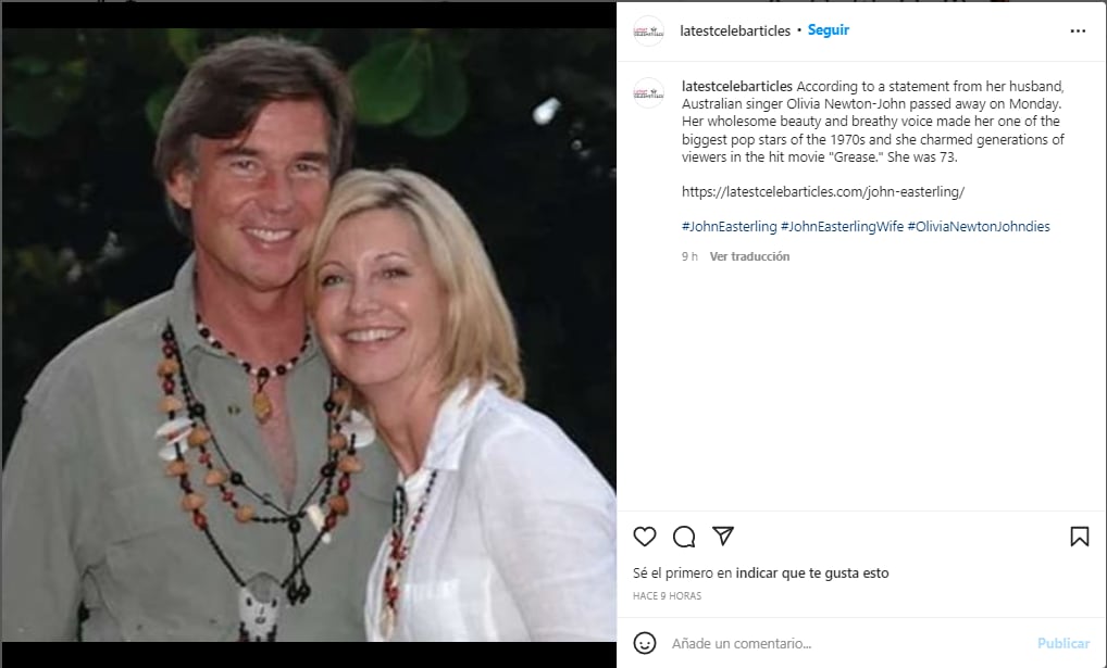 El novio de Olivia Newton John que fingió su muerte