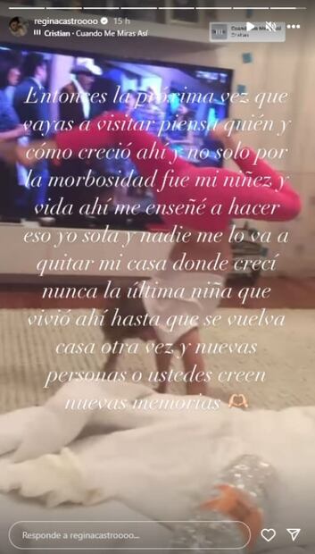 Las inquietantes publicaciones deRegina Castro / Instagram: @reginacastroooo
