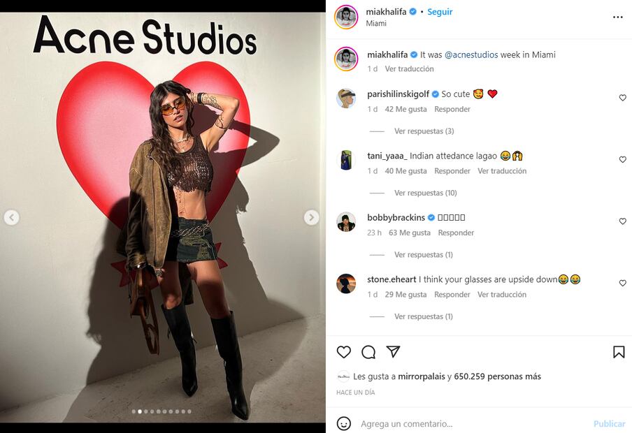 Mia Khalifa, fabulosa en top de red se suma a la tendencia de Dua Lipa