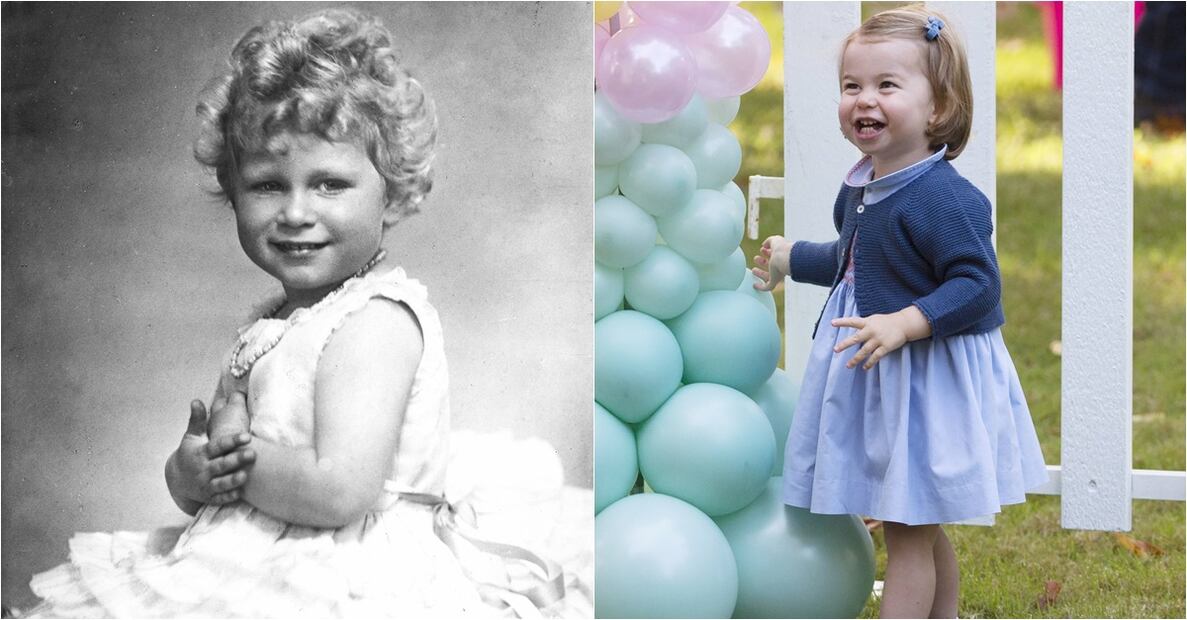 Las fotos que demuestran que la princesa Charlotte es idéntica a la reina Isabel II
