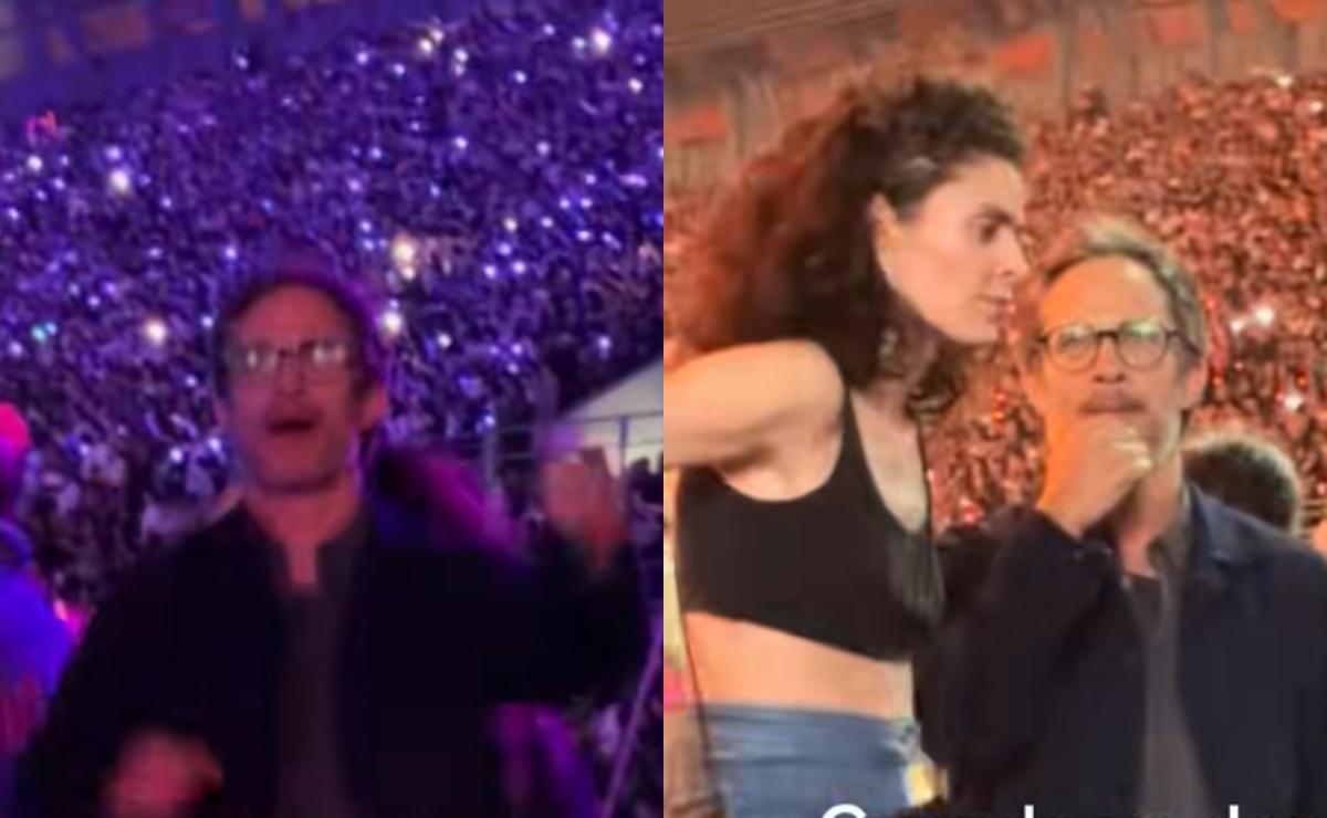Gael García disfrutó por completo el show de Bad Bunny / Fotos: Captura TikTok @violettamoreno