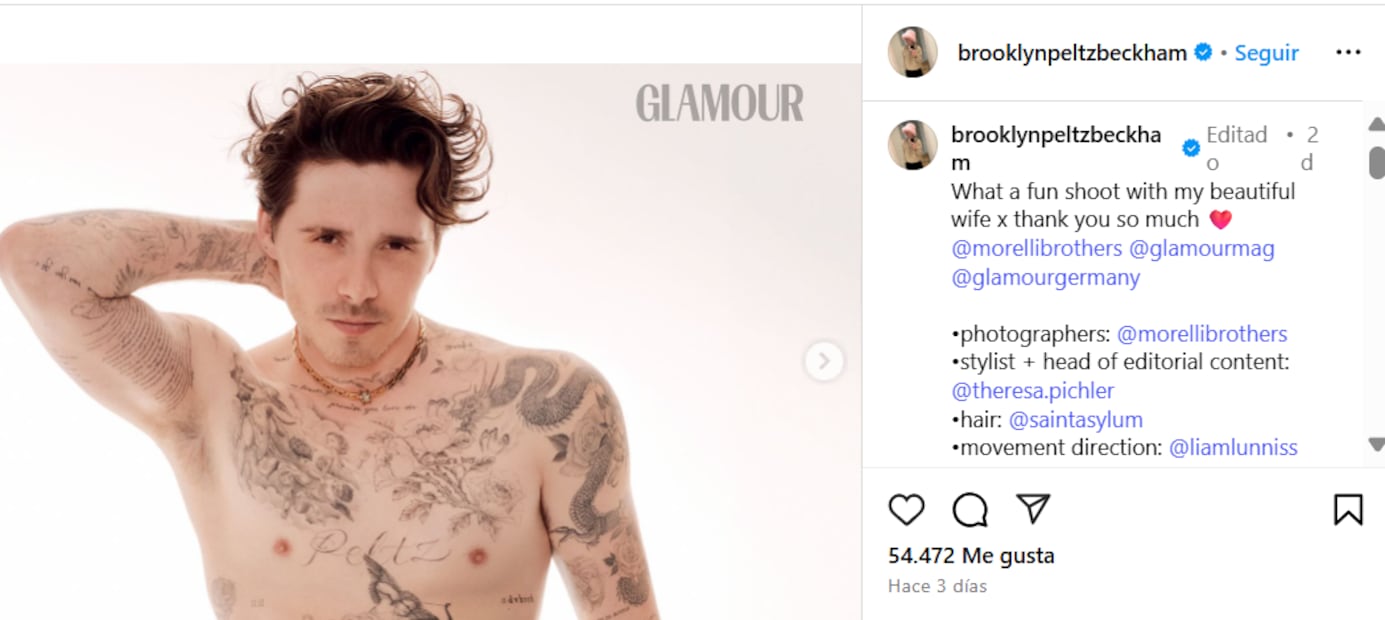 Brooklyn Beckham sorprende con su nuevo tatuaje / Foto: Instagram @brooklynpeltzbeckham