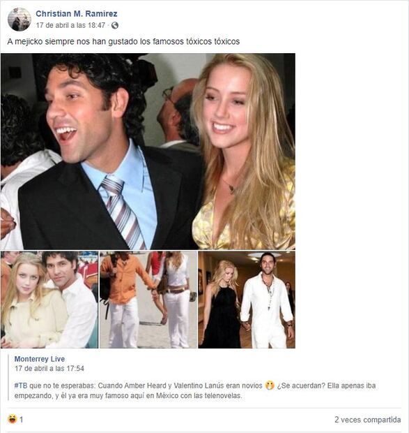 ¿Valentino Lanús y Amber Heard tuvieron un romance?