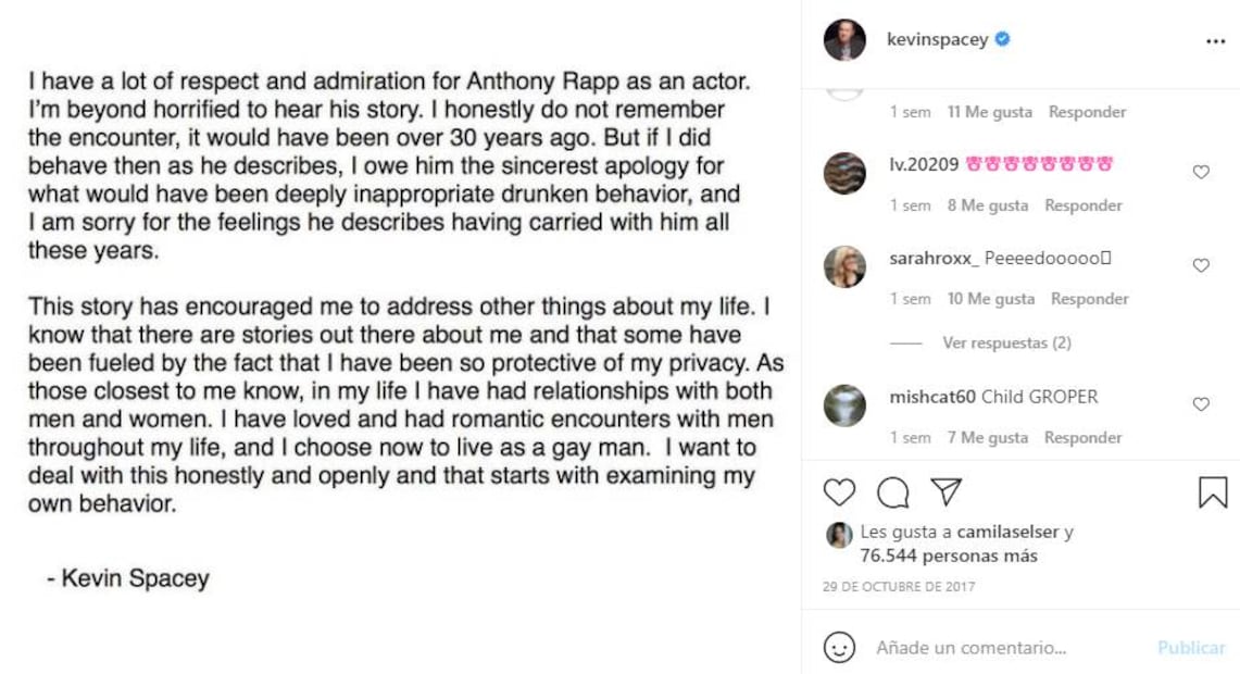 Kevin Spacey regresa al cine en Italia tras ser excluido en Estados Unidos
