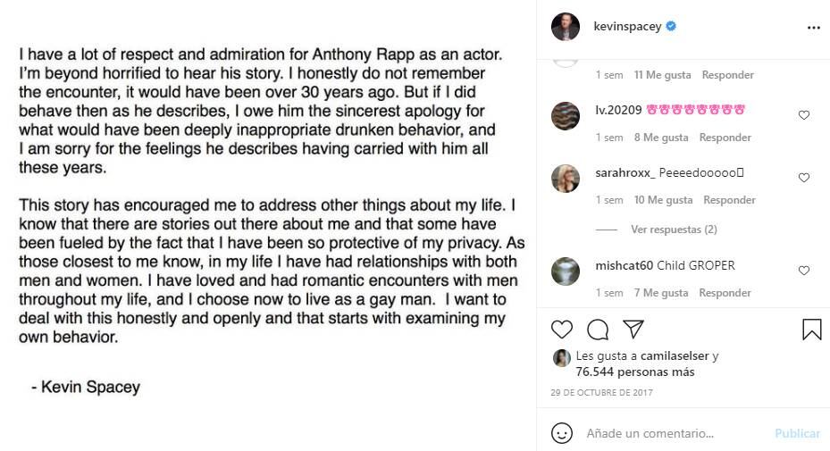 Kevin Spacey regresa al cine en Italia tras ser excluido en Estados Unidos