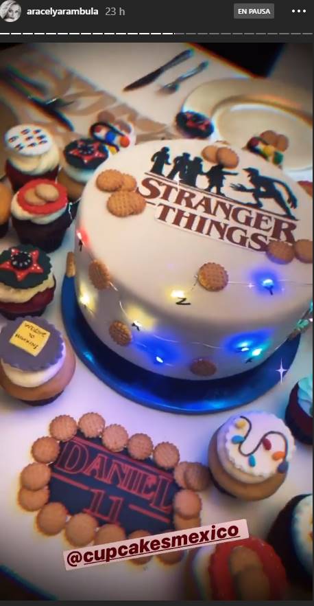 Daniel, el hijo de Luis Miguel y Aracely Arámbula, cumple 11 años con pastel de Stranger Things