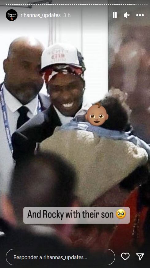El bebé de Rihanna y A$AP Rocky presente en su show del Super Bowl LVII