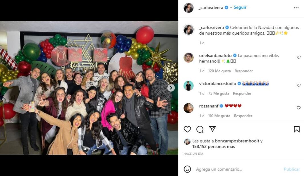 Carlos Rivera y Cynthia Rodríguez presumen festejo adelantado de Navidad