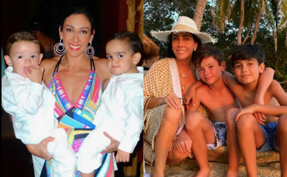 María Laura Medina de Salinas con sus hijos Mariano y Cristóbal / Fotos: Instagram