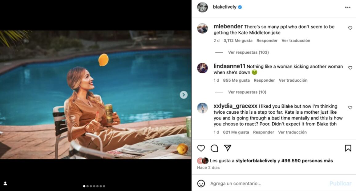 La publicación de Blake Lively / Instagram