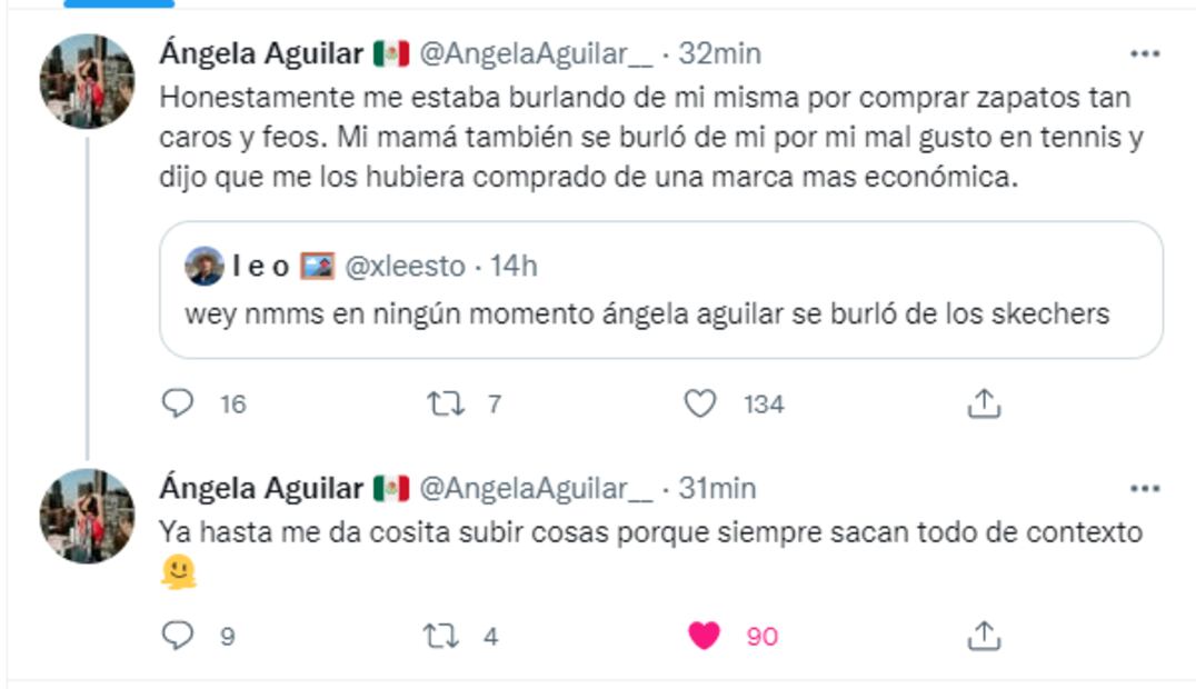 Ángela Aguilar aclara polémica sobre tenis Balenciaga: "me estaba burlando de mí misma por comprar zapatos tan caros y feos"