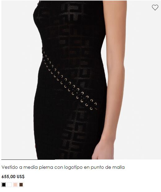 El vestido de Ana Soria para su debut en televisión / Página web Elisabetta Franchi