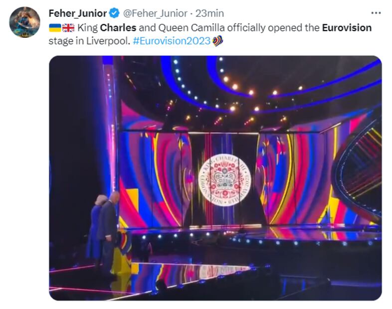 La participación de Carlos III y Camila en Eurovisión provoca memes