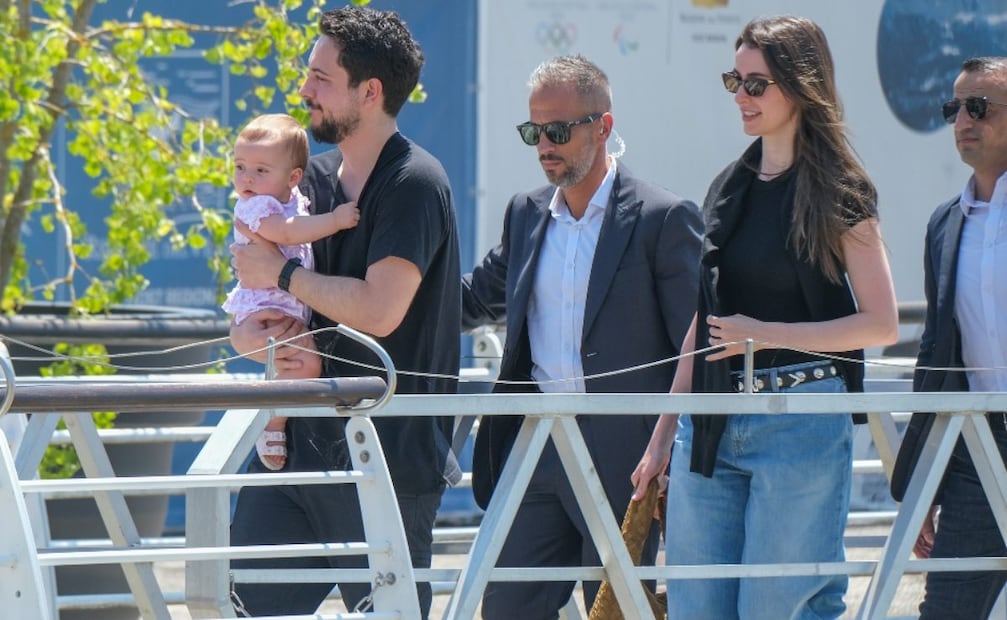 El principe Al Hussein y la princesa Rajwa llegaron a Venecia para la boda de Jeff Bezos y Lauren Sanchez / Foto: Getty Images