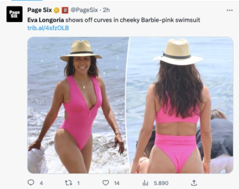 Eva Longoria en Marbella / Twitter