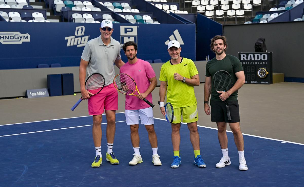 John Isner, Diego Klein, Erik Hayser, y Andres Baida (Foto: Arturo Quintero)