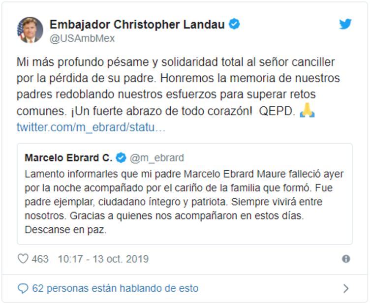 Murió Marcelo Ebrard Maure, padre del Secretario de Relaciones Exteriores, Marcelo Ebrard 