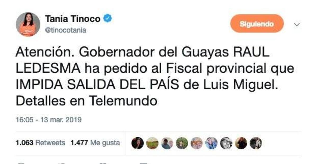 Luis Miguel cancela concierto en Ecuador y se va del país