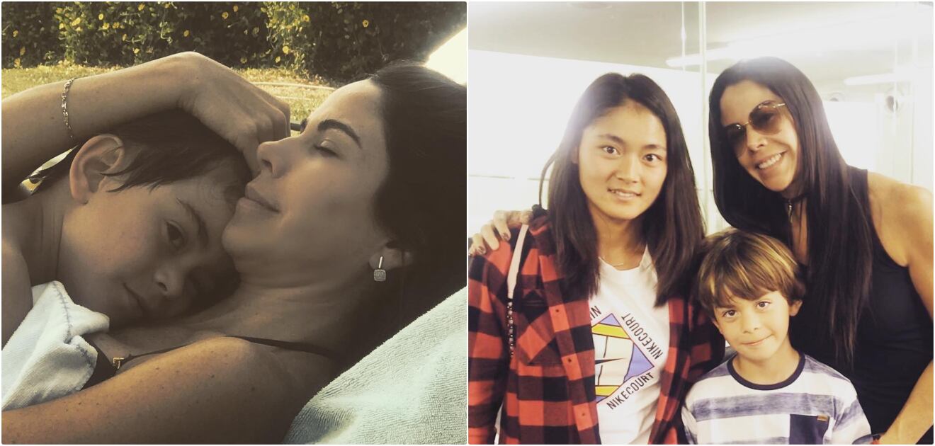 El tierno momento de Paola Rojas con sus hijos en su lugar de trabajo 